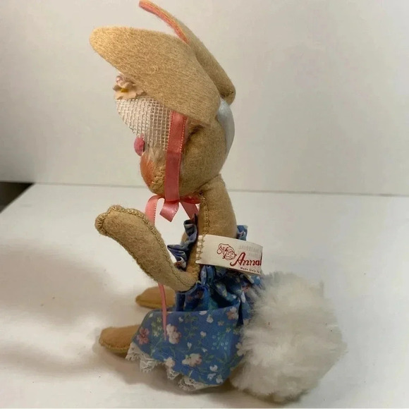 Annalee 1988 Girl Mobilitee Bunny Poseable Happy Easter Parade 7” Rabbit - Picture 8 of 13